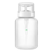 Temacd 200ml Plastic Nail UV Gel Polish Removal Water Empty Press Dispenser Bottle White