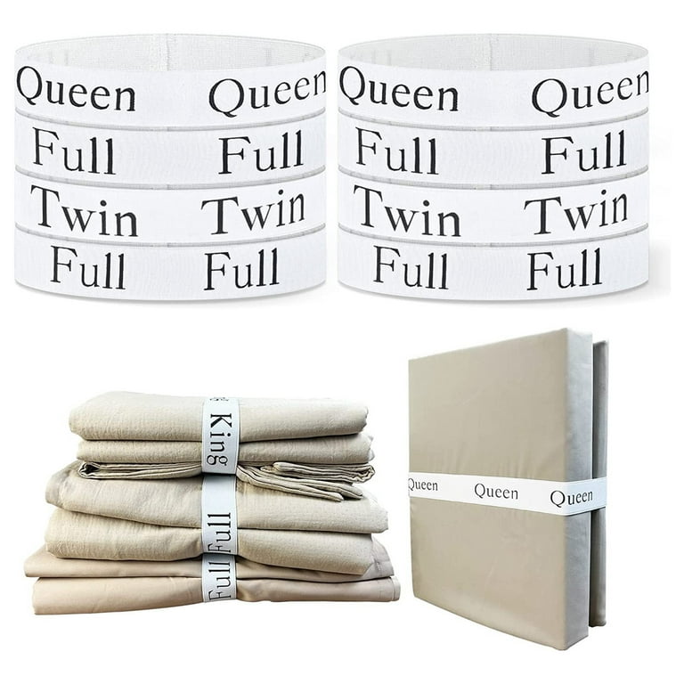 4pcs Bande élastique King / Queen / Full / twin Impression Bed Sheet  Organizer Bands Quilt Blanket Storage Straps Label Bandage Band For Bedding