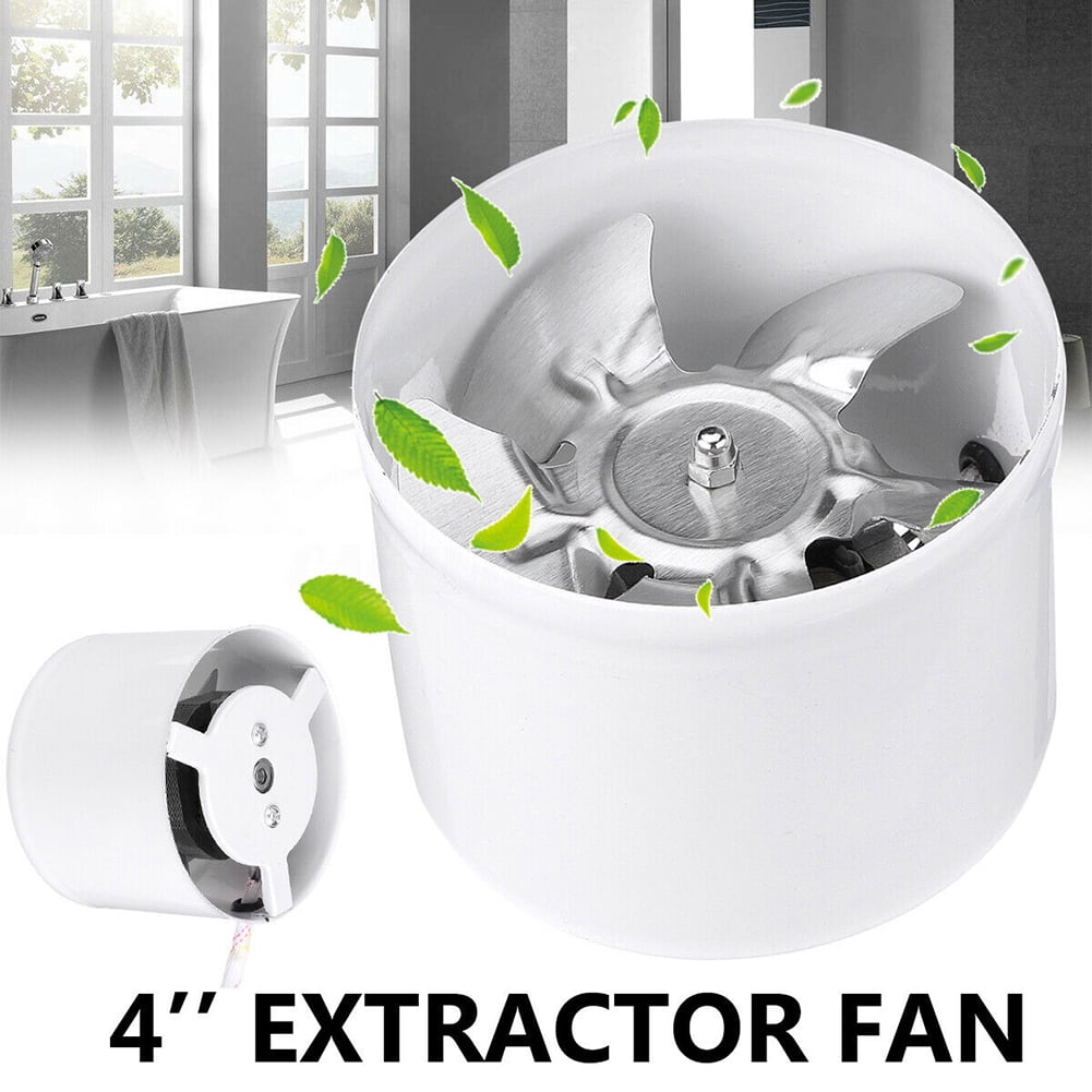 Temacd 4inch Silent Bathroom Kitchen Inline Wall Mounted Ventilation ...