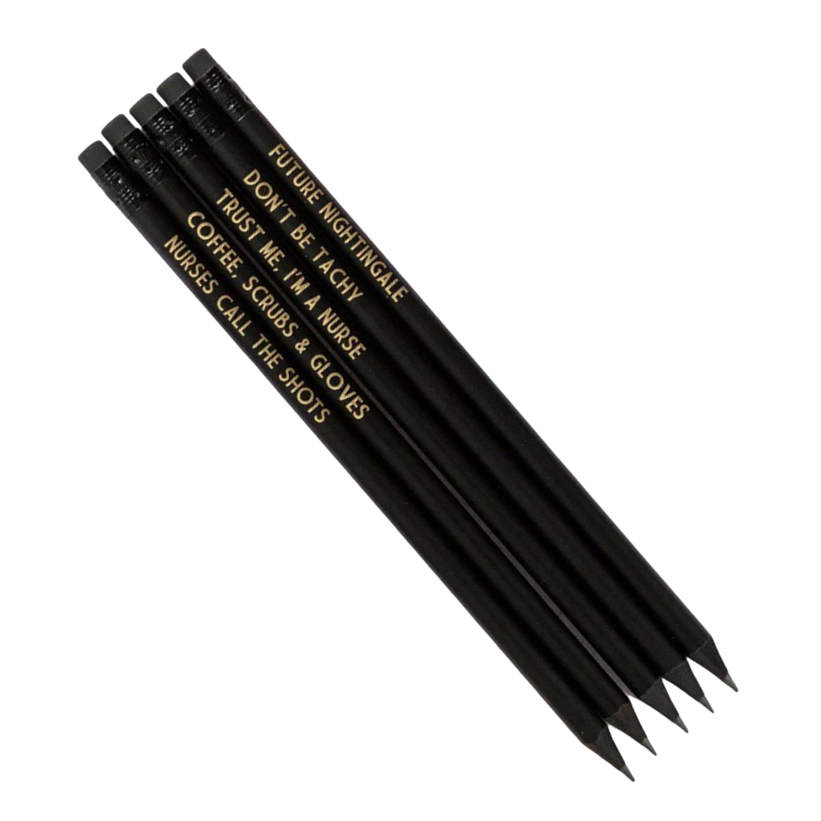 Temacd 5pcs Funny Pencils Set for Architect Black Stationery with Cheeky Slogan Adult Pun HB Pencils for Students Employees