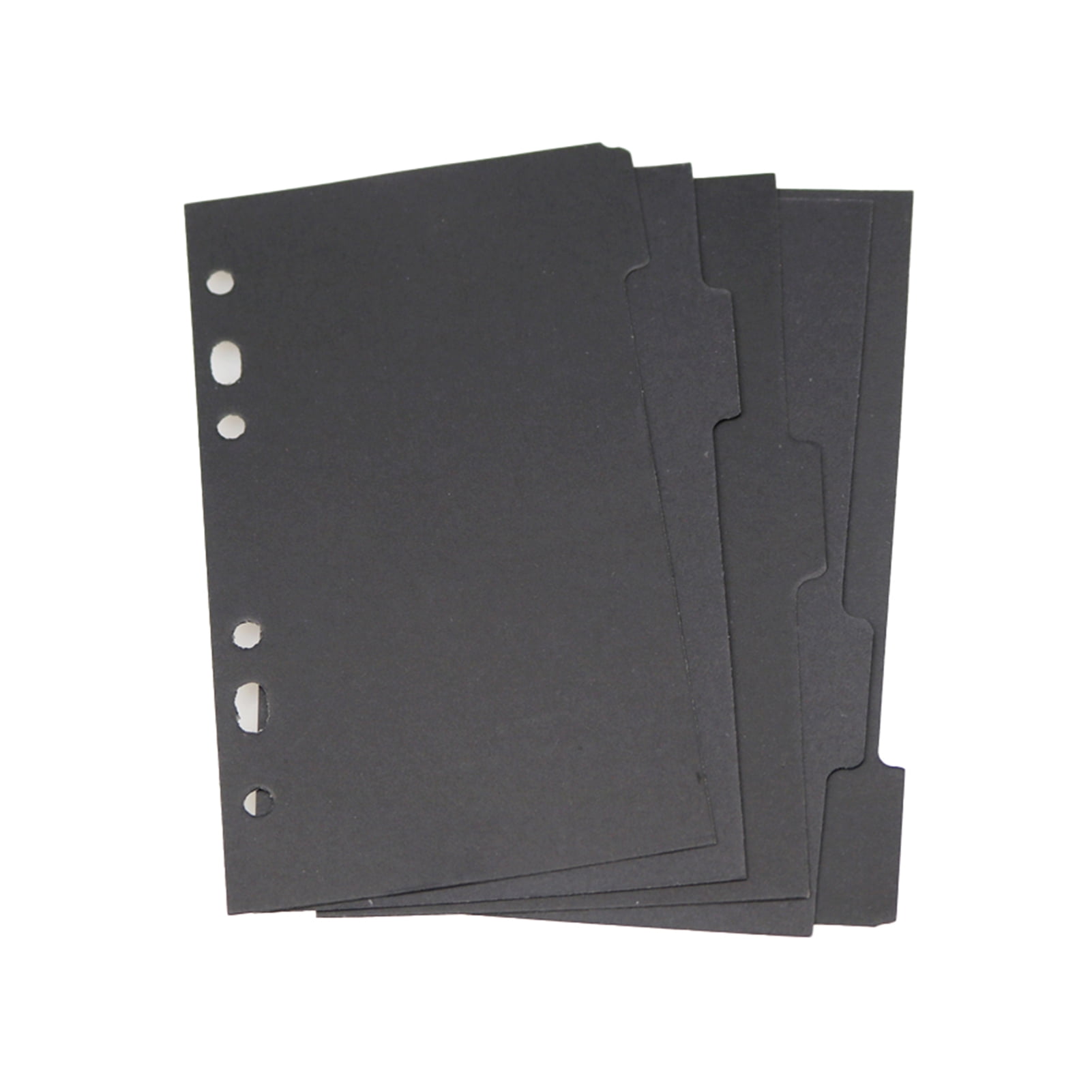 Temacd 5Pcs Index Dividers Antifade Compatible Paper 6ring Folder