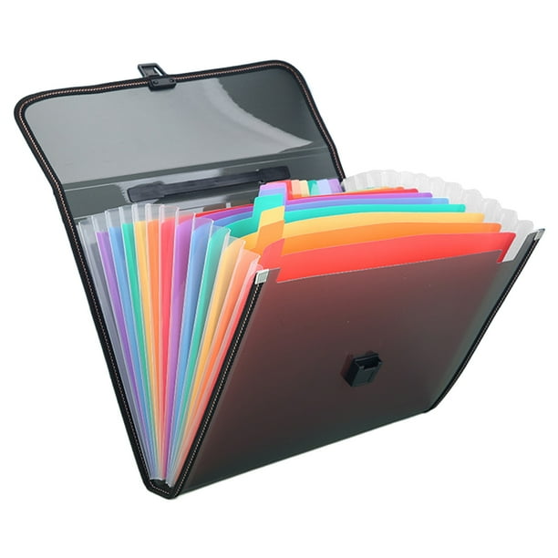 Temacd A4 File Folder Multi layers 13 Pockets Buckle Portable Handle Examination Paper Document File Organizer Bag School Supplies Walmart Business Supplies