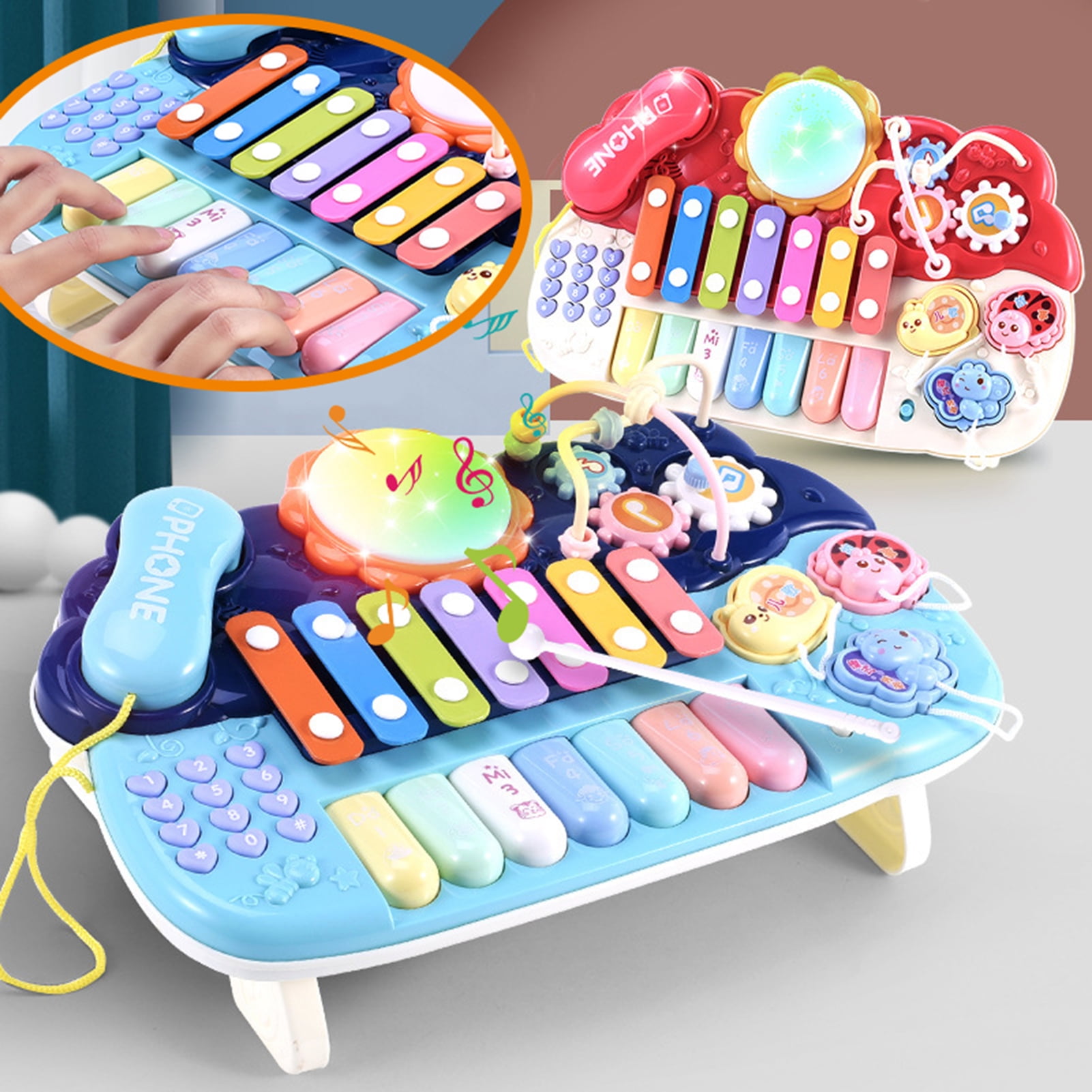Temacd Baby Hand Knocking Piano Toy Enhance Finger Flexibility Musical