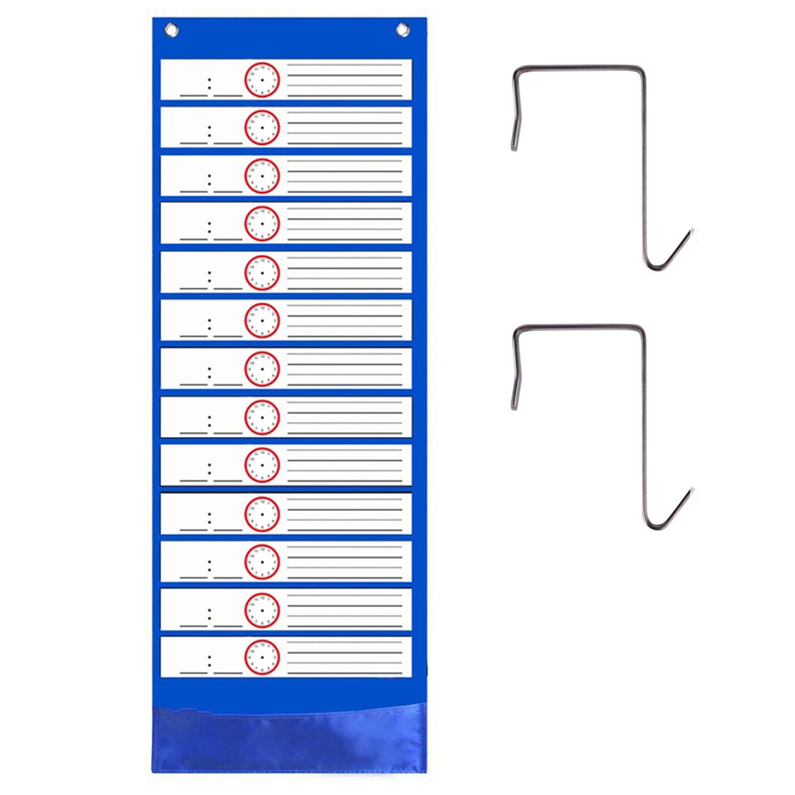 Temacd Daily Schedule Pocket Chart with 14 Clear Pockets 13 Reusable