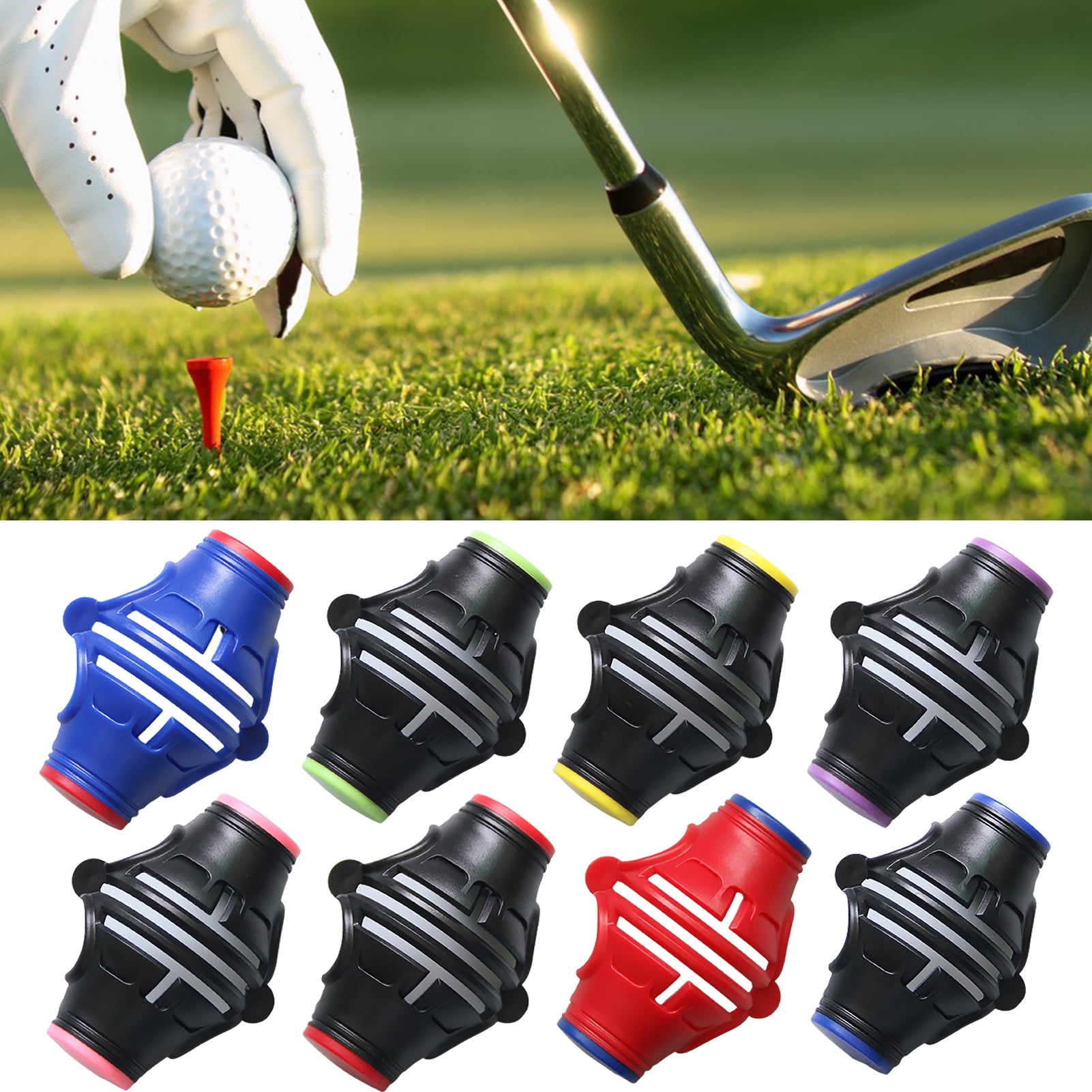 Temacd Golf Ball Marker Plastic Shell 360Degree Rotation Aiming Scribing Clip Professional Line