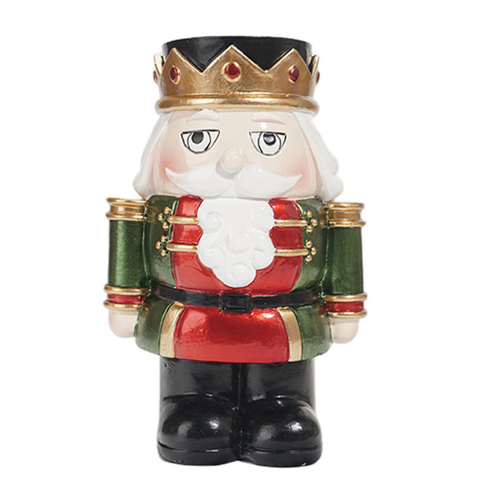 Temacd Nutcracker Candle Holder Cartoon Increase Atmosphere Festive Nutcracker Figurines Rich
