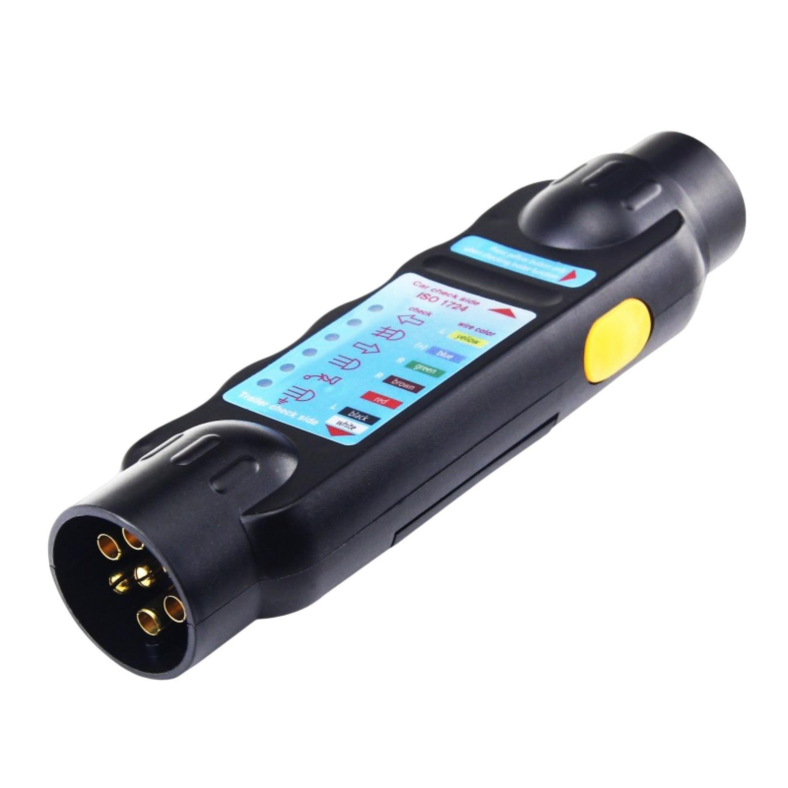 Temacd Trailer Tester 7 Pin 12V Plug Socket Diagnostic Tools Universal