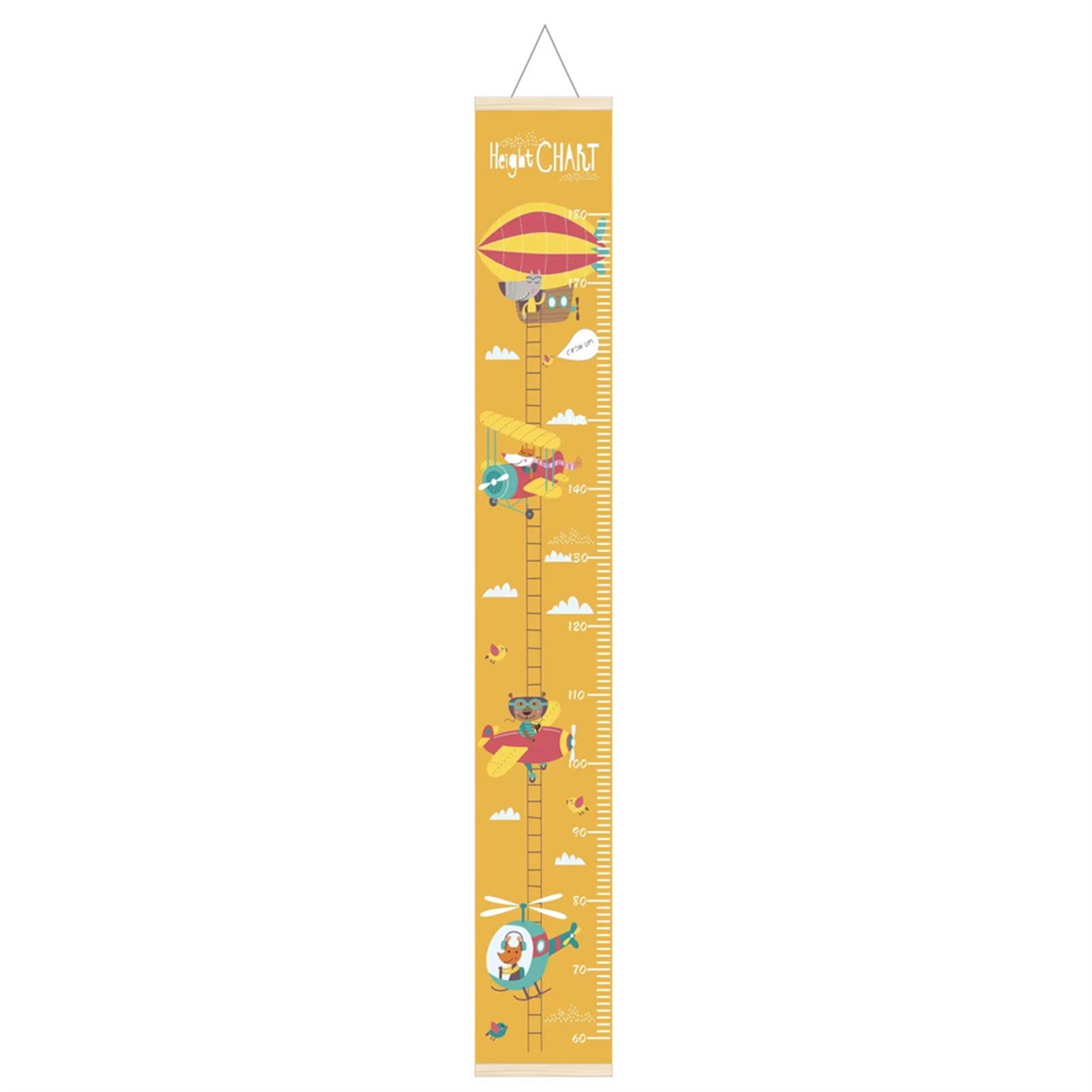 Temacd Wall Hanging Height Chart Cartoon Design Wooden Baby Height