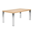 thumbnail image 1 of Temahome 9500.621024 Multi Table Top with Square Chrome Legs, 71 Inch - Oak - Chrome, 1 of 1