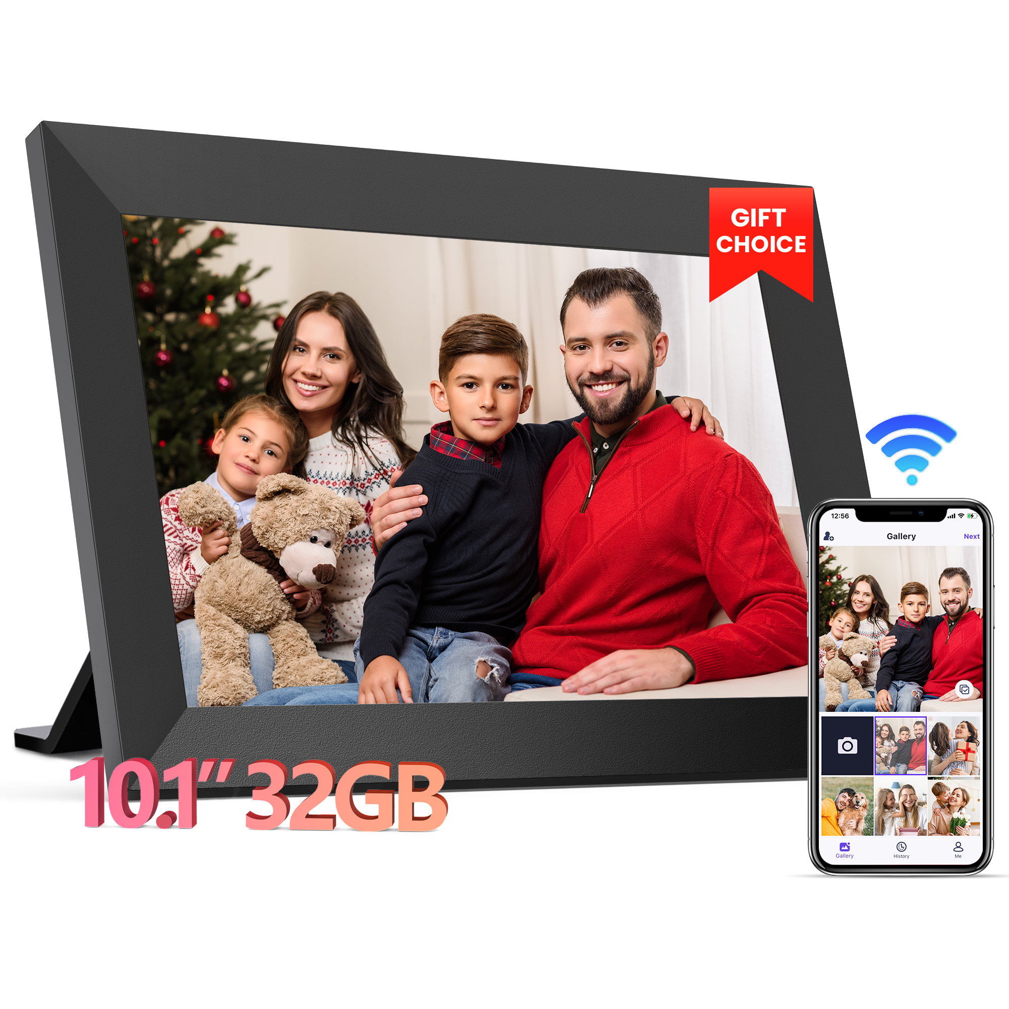 Babyltrl 10.1" Digital Photo Picture Frame with Wifi,HD IPS Touch