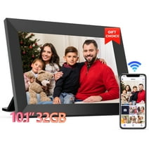Temash 10.1 Inch WiFi Digital Photo Frame, Smart Digital Picture Frames with 32GB Storage & IPS Touch Screen , Auto Rotate electric frame share instant picture via free app, Best Gift for Loved One