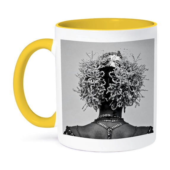 3dRose, Tembleques and the traditional Panamanian Pollera Dress, 11oz Two-Tone Yellow Mug