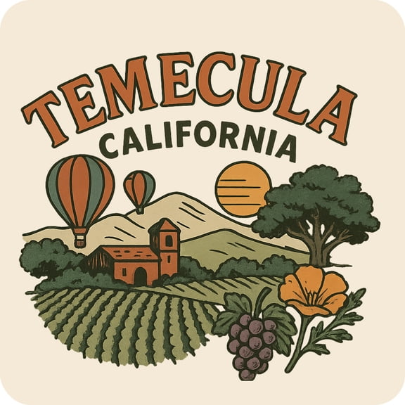 Temecula California Keepsakes Souvenir Vinyl Sticker – Destination Travel Keepsake Collectible (4-Inches Wide)