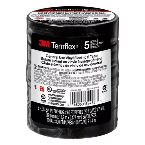 temflex-3-4-in-x-60-ft-1700-electrical-tape-black-5-pack-walmart