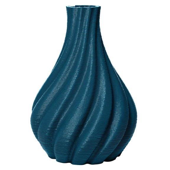 Temi Coker for Walmart 3D Printed Decorative Vase, 12.5", Blue