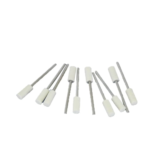 Temo 10 Pc Felt Burrs Wool Bob Polishing Grinding #1 Cylinder 1/4 Inch 6 Mm With 1/8 Inch (3 Mm) Shank For Dremel And Compatible Rotary Tool