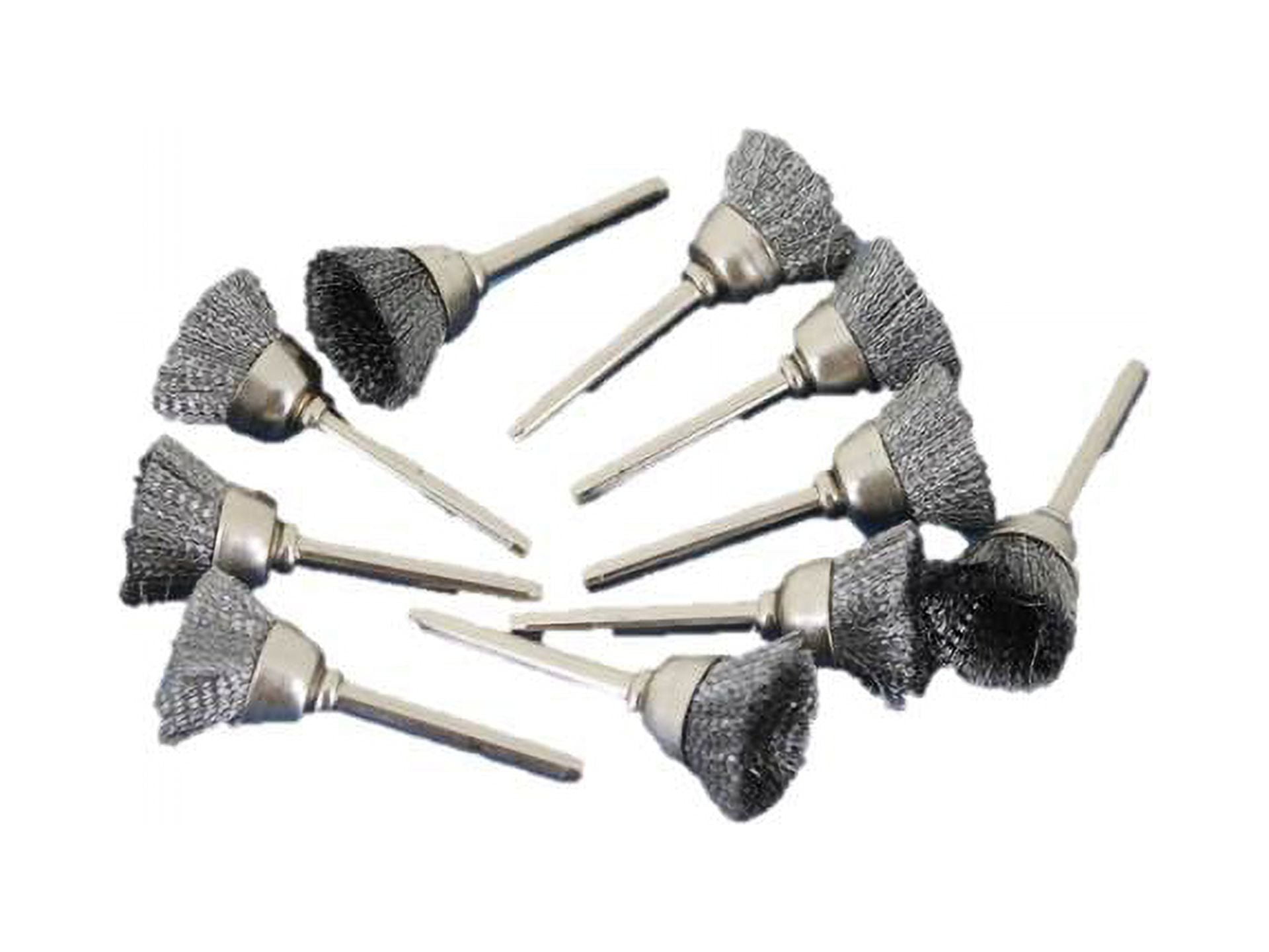 8pcs 3 ″ Wire Cup Brush Set Coarse Crimped Carbon Steel Round Shank for  Drill