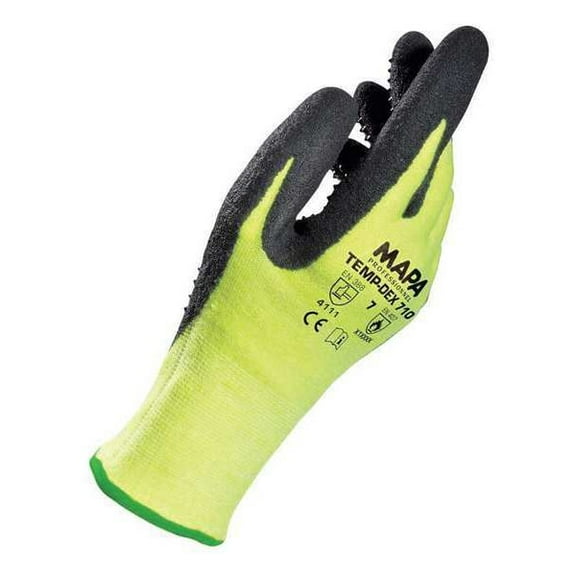 Temp-Dex Heat Resistant Gloves,Nitrile,Ylw,9,PR 34710039
