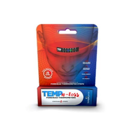 Temp-N-Toss Fast Reading Disposable Forehead Thermometer Strips - 6 Pack Adult Version