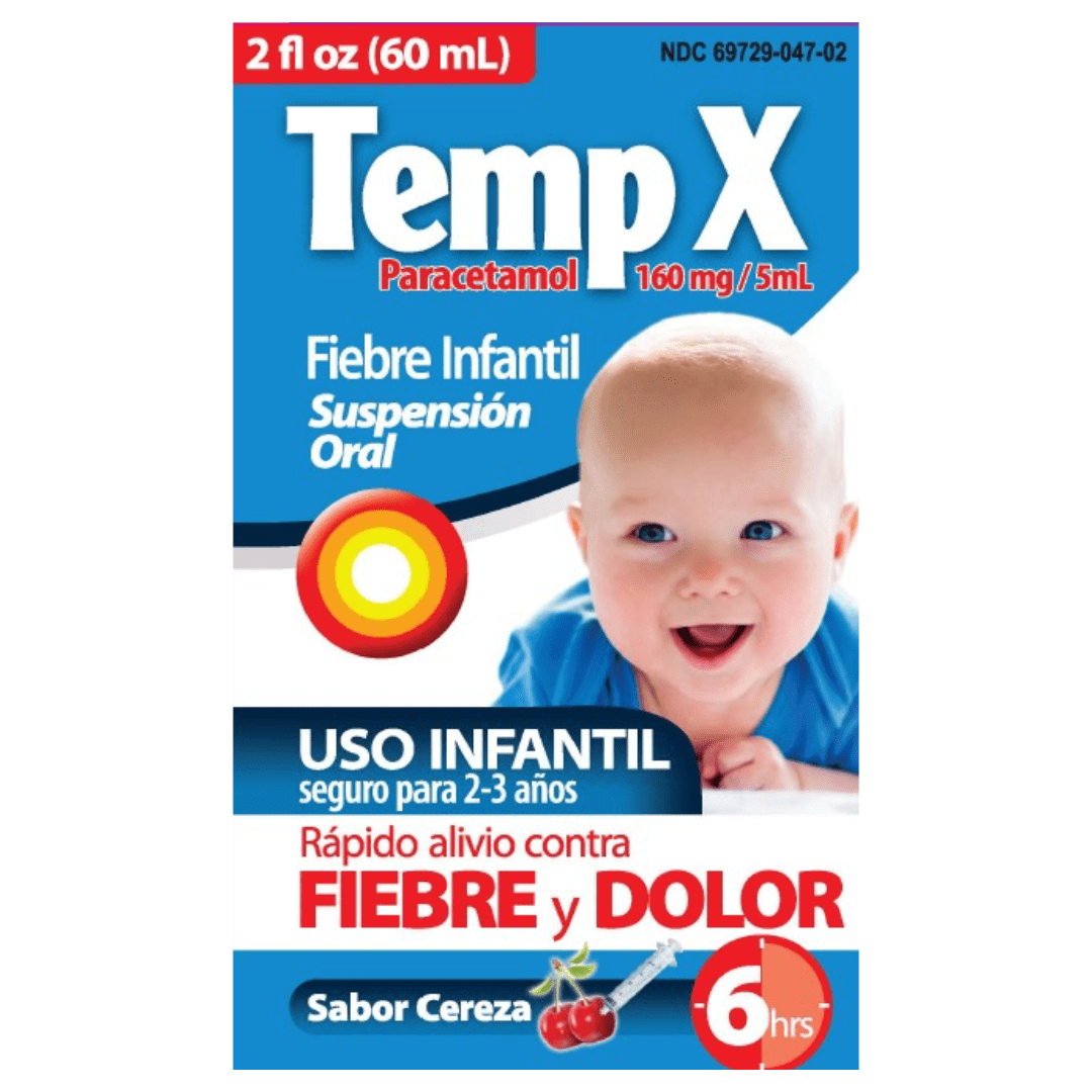 Temp X Infant Fever Oral Suspension Fiebre Infantil Suspension Oral