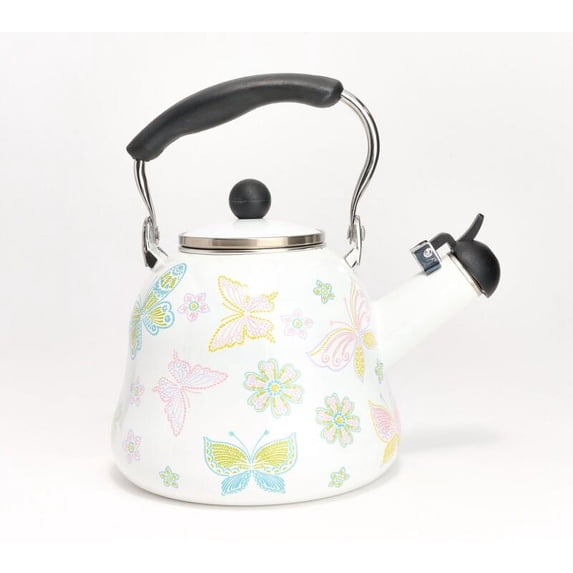 Open Box Temp-tations 2.3-qt Enamel on Steel Tea Kettle Model K85319