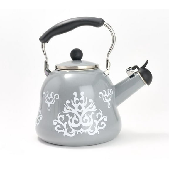 Open Box Temp-tations 2.3-qt Enamel on Steel Tea Kettle Model K85319