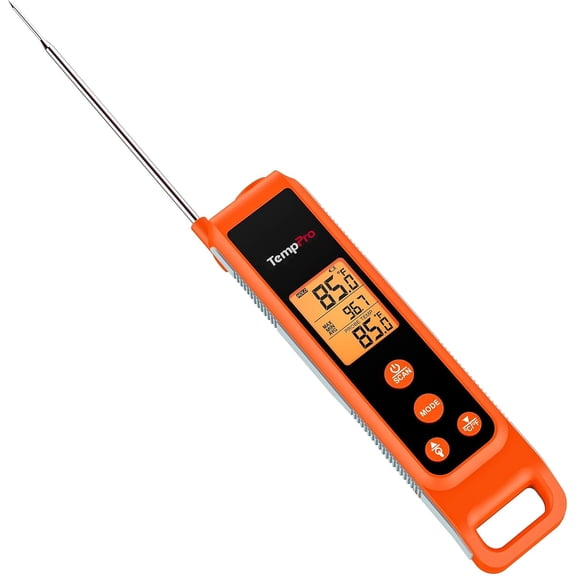 TempPro TP420 Instant Read Thermometer for Grilling, Non-Contact Infrared Thermometer for Cooking Pizza Oven Griddle HVAC Pool AC Vent