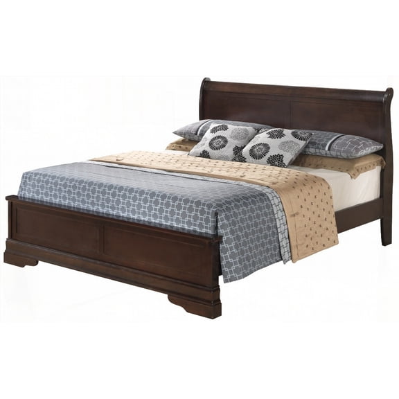 TempaGel Traditional Bed - Elegant Cappuccino, Easy Assembly