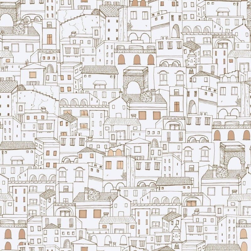 White and Gold Vinyl Peel and Stick Wallpaper Roll