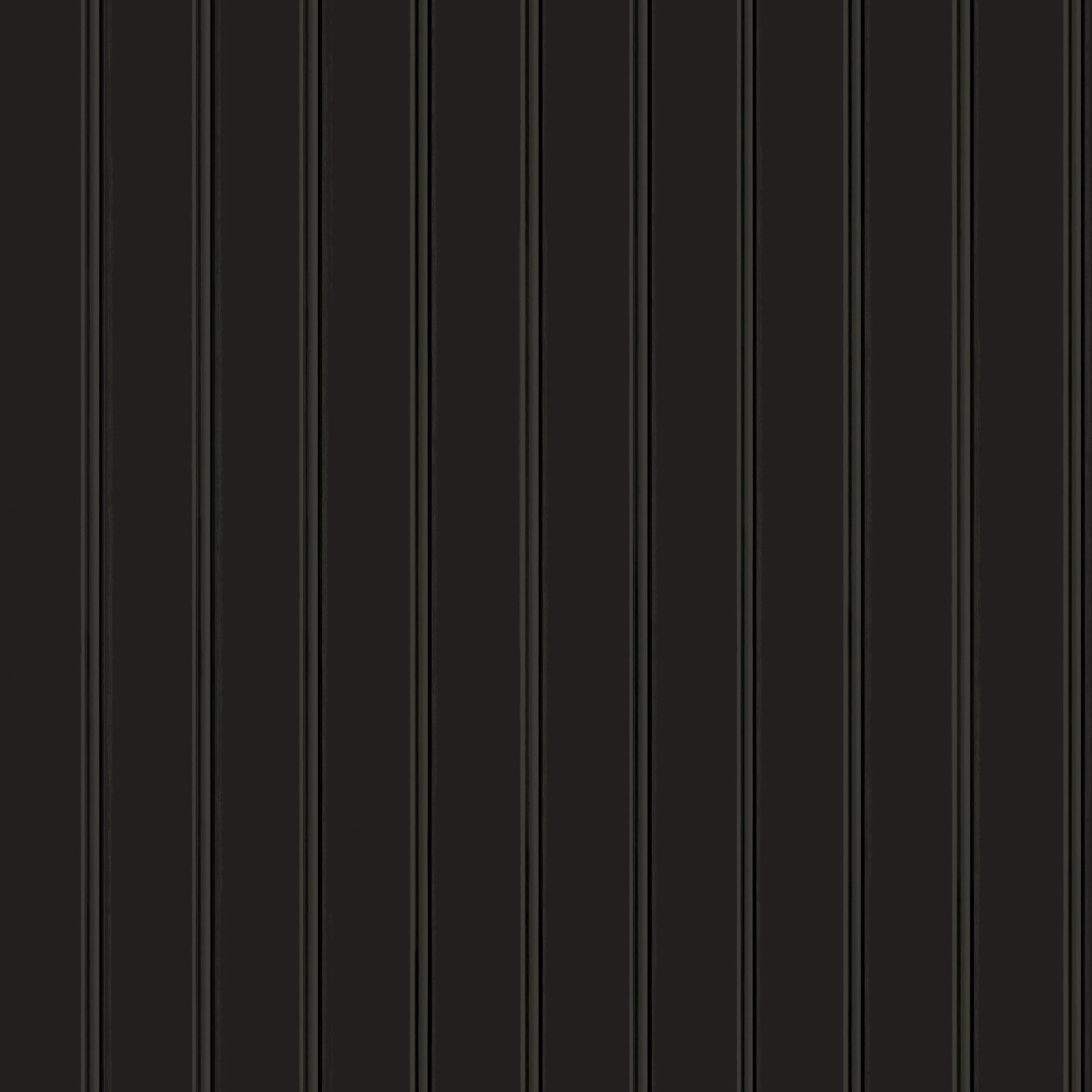 Tempaper Beadboard Black Peel and Stick Wallpaper, 20.5" x 16.5'