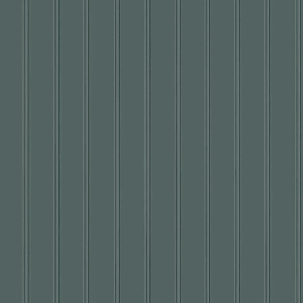 Teal Green Faux Wood Beadboard Peel and Stick Wallpaper Roll