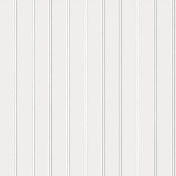 Tempaper Beadboard White Peel and Stick Wallpaper, 20.5" x 16.5'