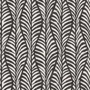 Tempaper Block Print Leaves Black Peel and Stick Wallpaper, 20.5" x 16.5