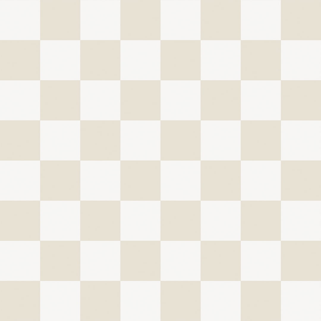 Tempaper Checkmate Beige Peel and Stick Wallpaper, 20.5" x 16.5'