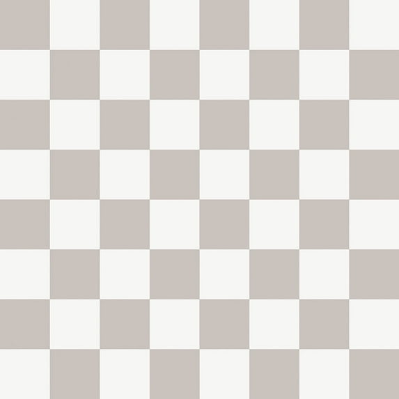 Tempaper Checkmate Grey Peel and Stick Wallpaper, 20.5" x 16.5'