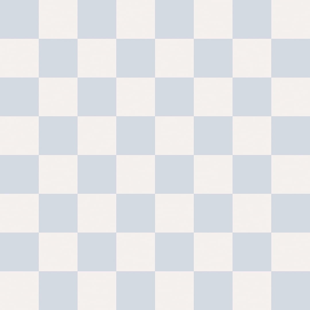 Tempaper Checkmate Periwinkle Peel and Stick Wallpaper, 20.5" x 16.5'