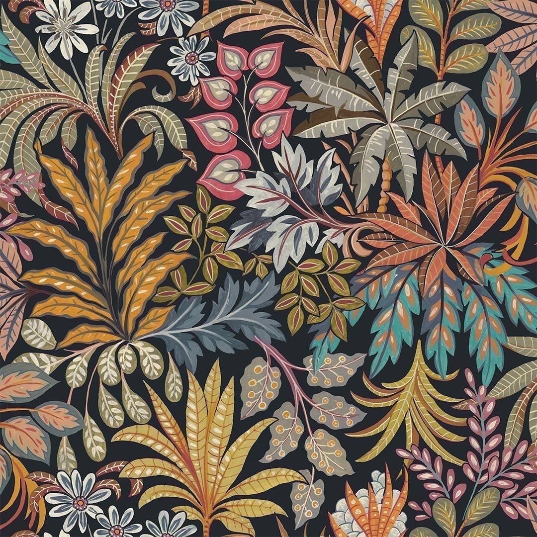 Tempaper Crafted Floral Summer Night Peel and Stick Wallpaper, 20.5" x 16.5'