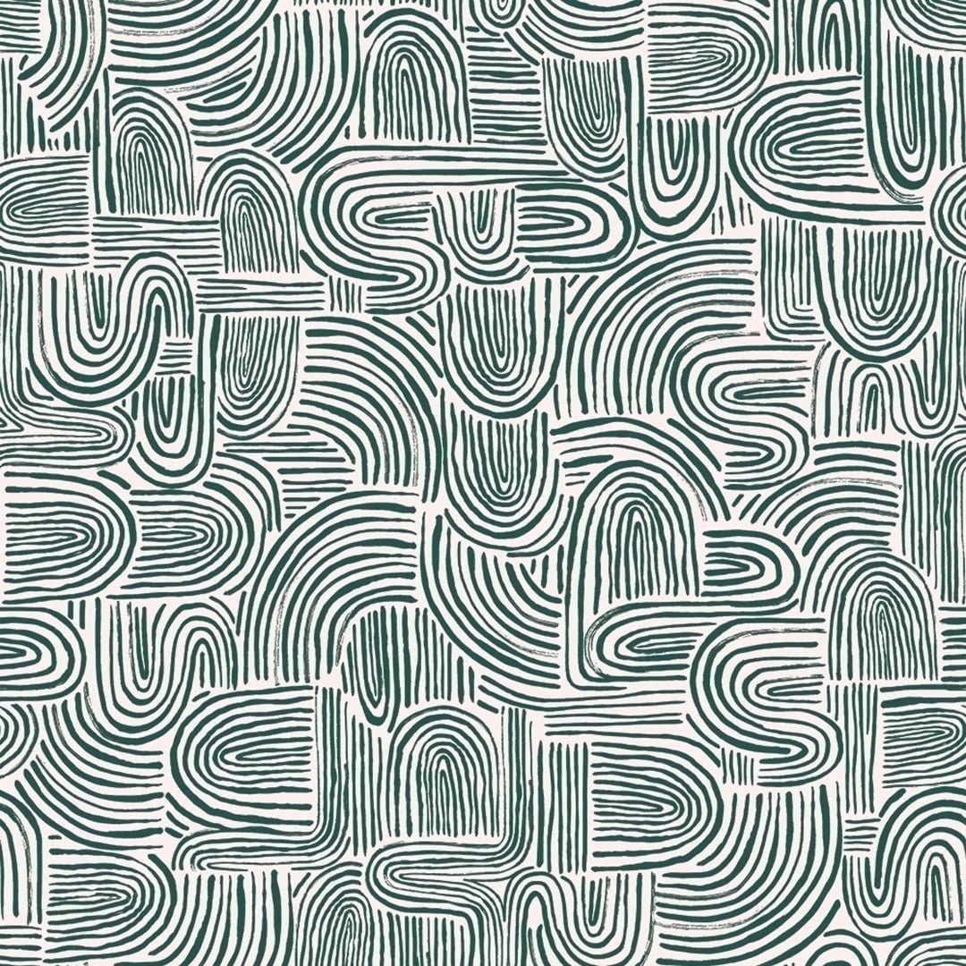 Tempaper Dark Harbor Swell Peel and Stick Wallpaper, 20.5" x 16.5'