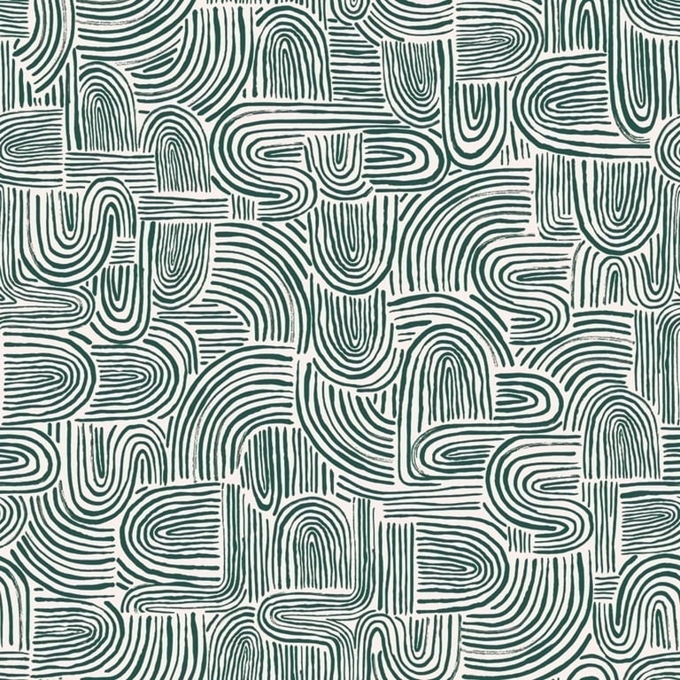 Tempaper Dark Harbor Swell Peel and Stick Wallpaper, 20.5" x 16.5'