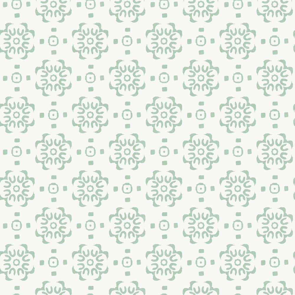 Tempaper Decorative Tile Green Peel and Stick Wallpaper, 20.5" x 16.5'
