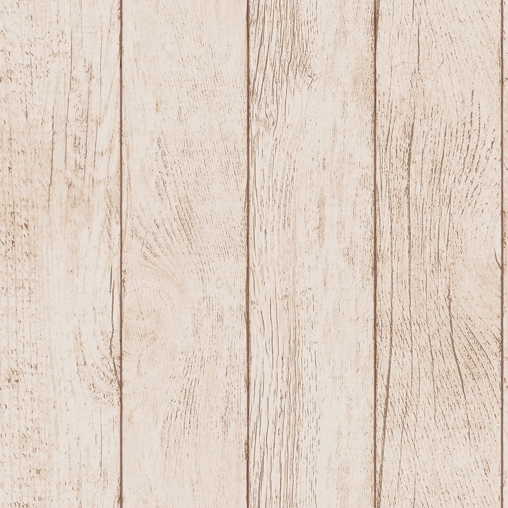 Tempaper Farmhouse Planks Brown Peel and Stick Wallpaper, 20.5" x 16.5'