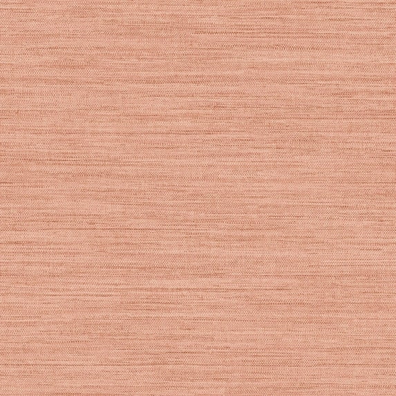 Tempaper Horizontal Faux Grasscloth Textured Peel and Stick Wallpaper 56 sq. ft. - Salmon