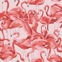 Tempaper Flamingo Pink Tropical Peel and Stick Wallpaper, 20.5" x 16.5'