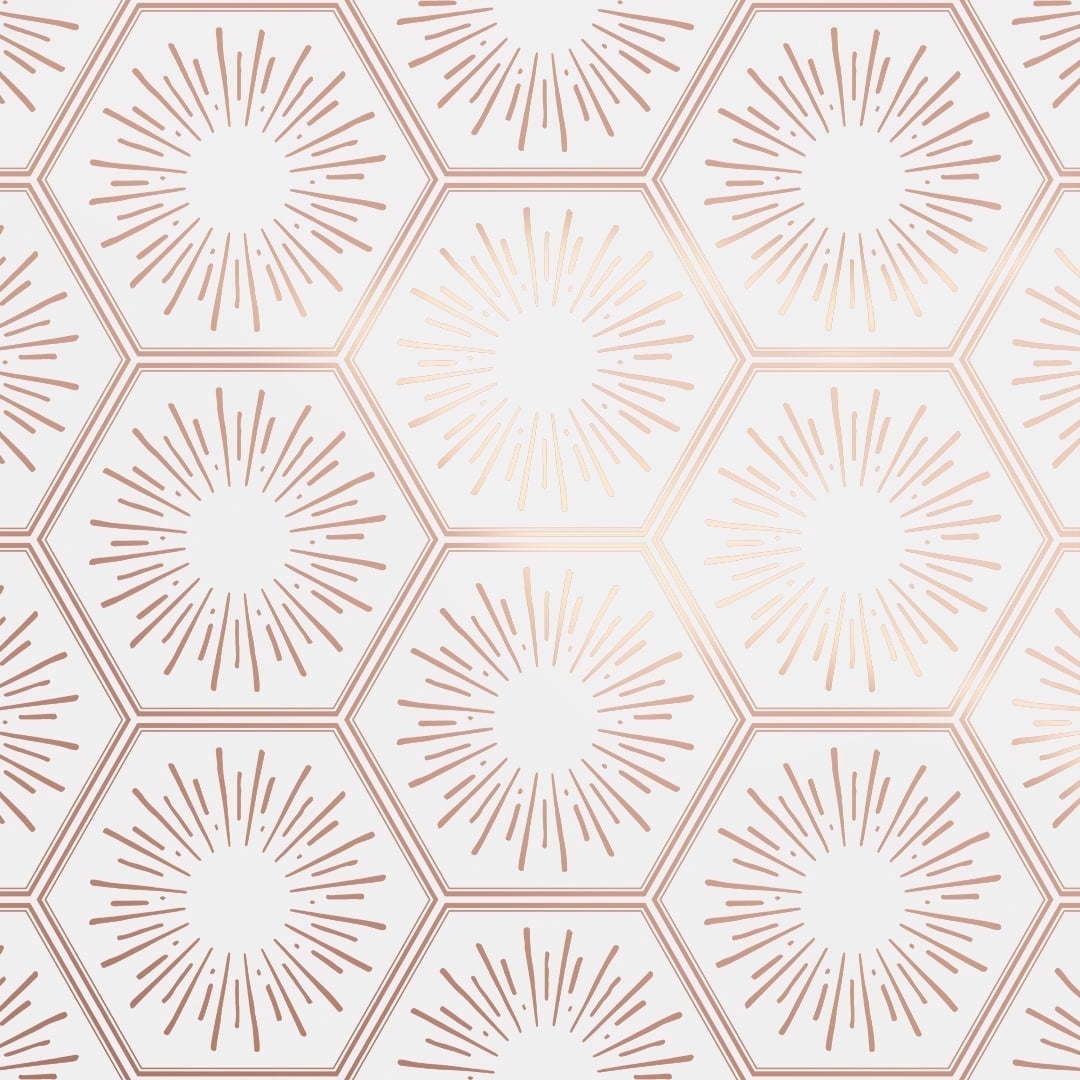 Tempaper Hello Sunshine Metallic Bronze Peel and Stick Wallpaper, 20.5" x 16.5'