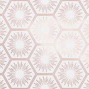 Tempaper Hello Sunshine Metallic Bronze Peel and Stick Wallpaper, 20.5" x 16.5