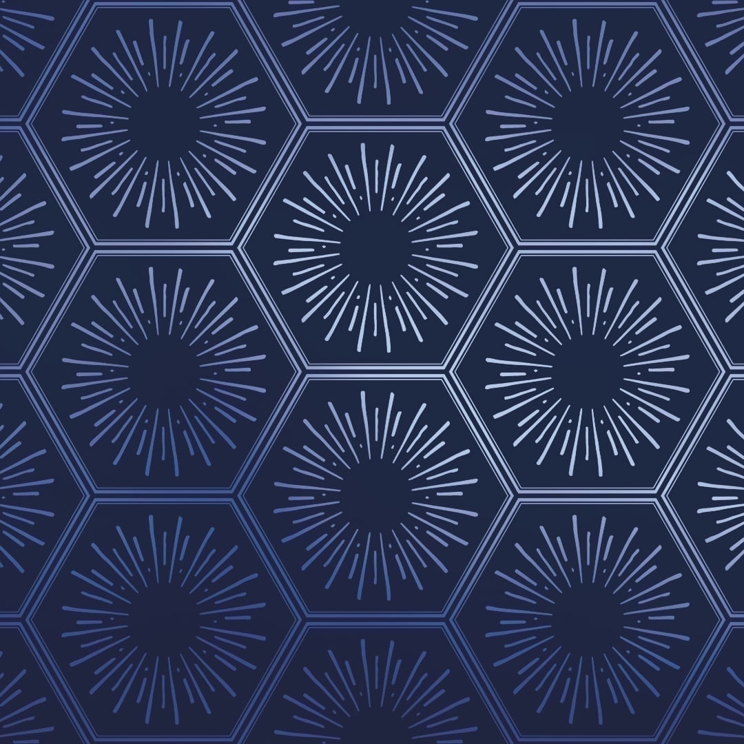 Tempaper Hello Sunshine Metallic Royal Blue Peel and Stick Wallpaper, 20.5" x 16.5'