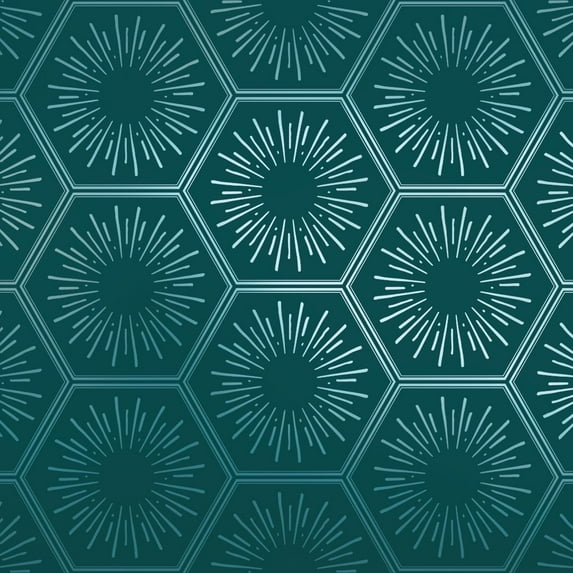 Tempaper Hello Sunshine Metallic Teal Peel and Stick Wallpaper, 20.5" x 16.5'