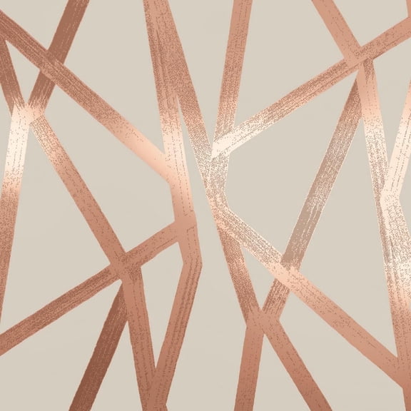 Tempaper x Genevieve Gorder Metallic Bronze Intersections Peel and Stick Wallpaper, 20.5" x 16.5'