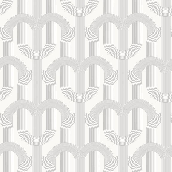 Tempaper Lattice Grey Peel and Stick Wallpaper, 20.5" x 16.5'