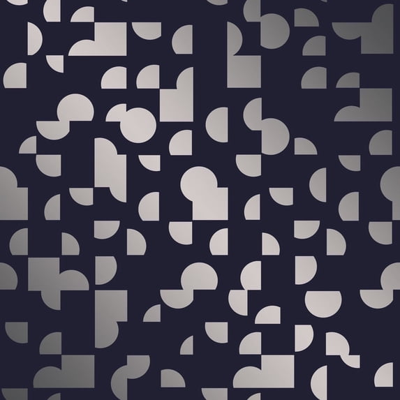 Tempaper Mod Geo Metallic Blue Peel and Stick Wallpaper, 20.5" x 16.5'